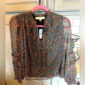 LOFT Women's Paisley Blouse - Multicolor NWT